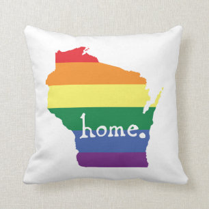 Wisconsin Gay Pride   Map of Home Cushion