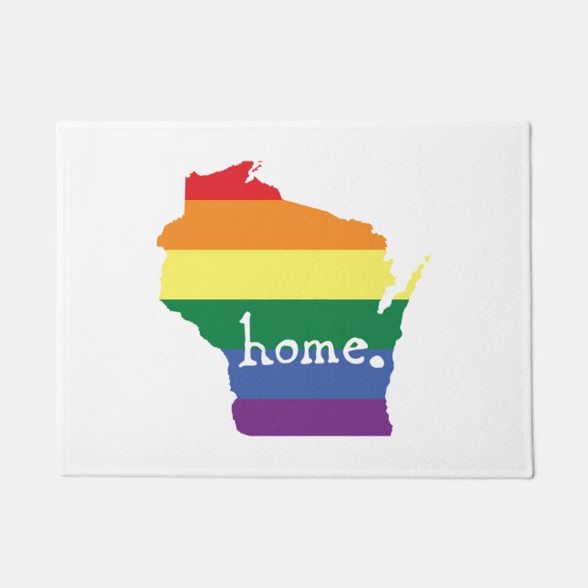 Wisconsin Gay Pride | Map of Home Doormat (Front)