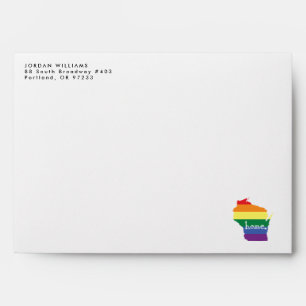 Wisconsin Gay Pride Map of Home Envelope