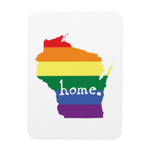 Wisconsin Gay Pride   Map of Home Magnet