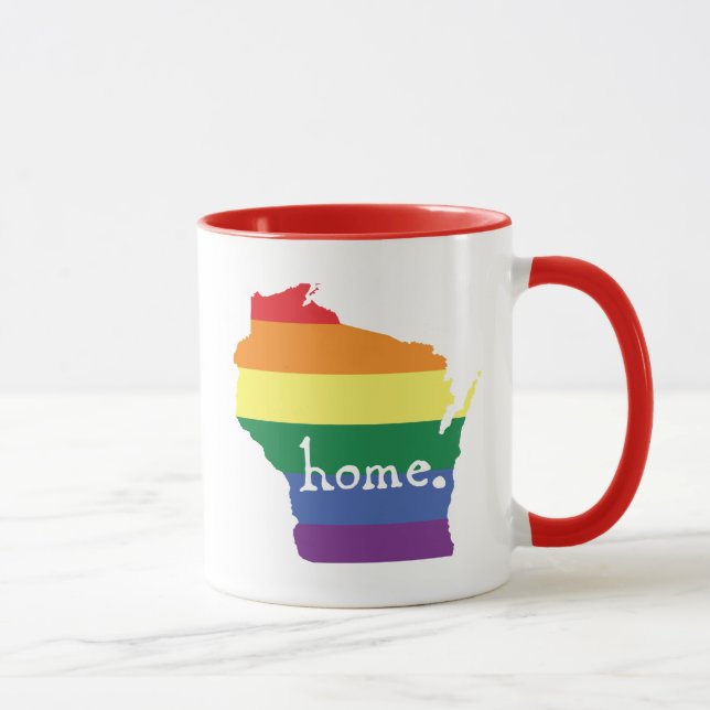 Wisconsin Gay Pride | Map of Home Mug (Right)