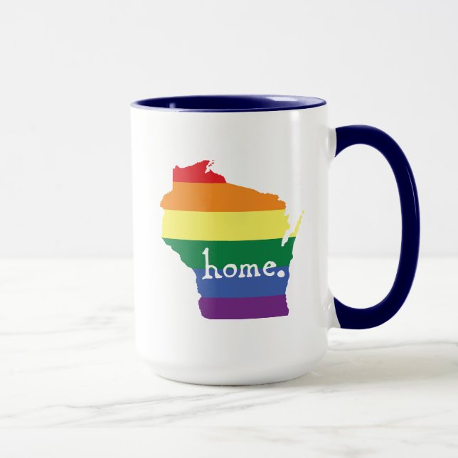 Wisconsin Gay Pride | Map of Home Mug (Right)