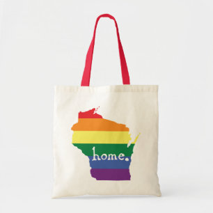 Wisconsin Gay Pride Map of Home Tote Bag