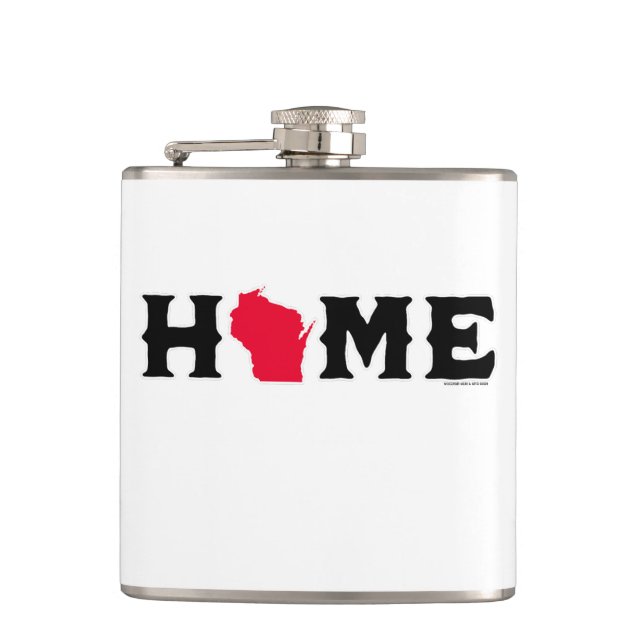 Wisconsin Home Hip Flask (Front)