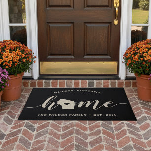 Wisconsin Home State Personalised Doormat