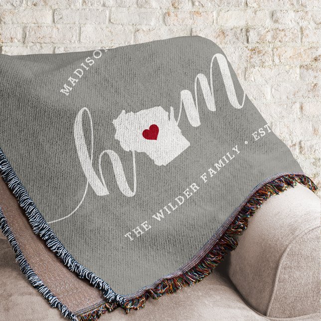 Wisconsin Home State Personalised Throw Blanket (Creator Uploaded)