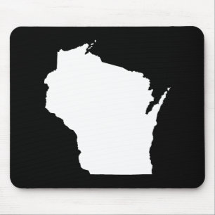 Wisconsin in White Mouse Pad