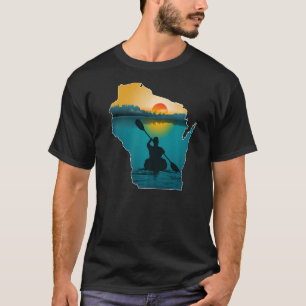 Wisconsin Kayaking Sunset T-Shirt