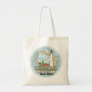 Wisconsin Lighthouse Tote Bag