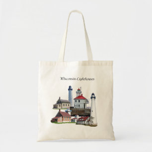 Wisconsin Lighthouses tote bag
