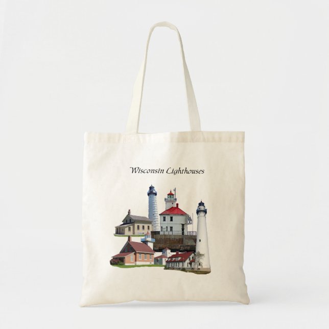 Wisconsin Lighthouses tote bag (Front)
