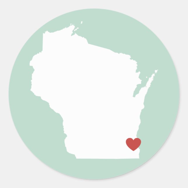 Wisconsin Love - Customisable Sticker (Front)