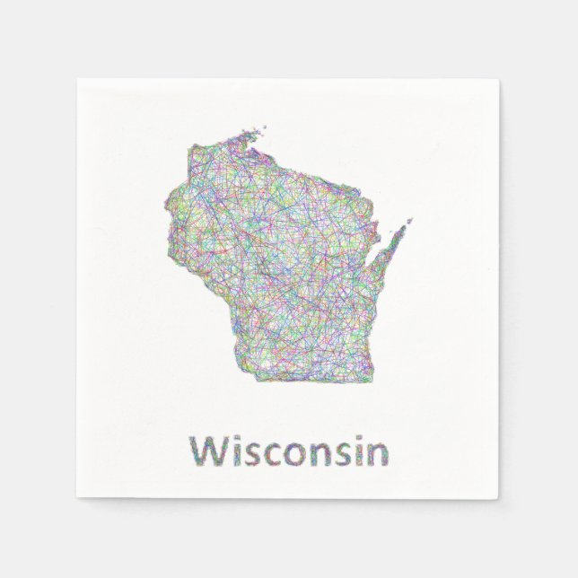 Wisconsin map napkin (Front)