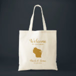 Wisconsin Map Wedding Welcome Bag, Gold Tote Bag<br><div class="desc">Wedding weekend welcome gift bag for out of town guests to your wedding,  featuring image of Wisconsin,  with heart you may place at the precise location. Fill tote with your favourite goodies.</div>