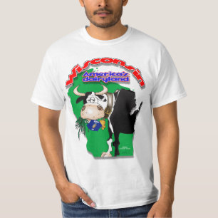 Wisconsin mapcow T-Shirt