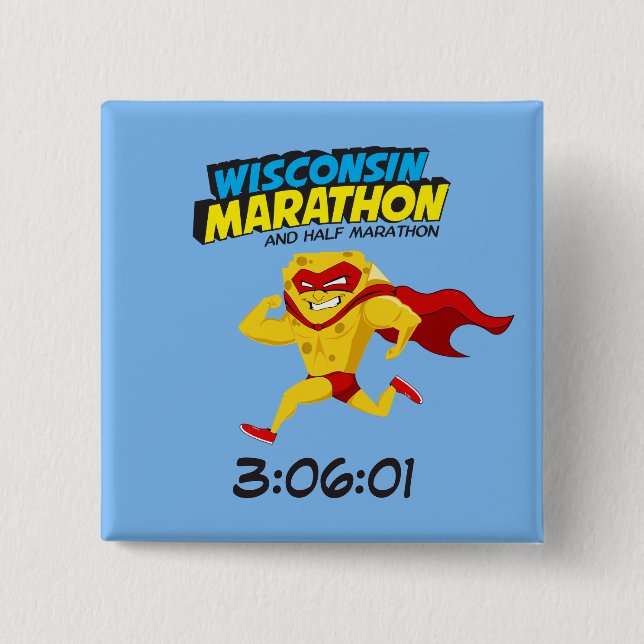 Wisconsin Marathon Post-Marathon 15 Cm Square Badge (Front)