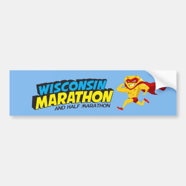Wisconsin Marathon Race Day Bumper Sticker (Front)
