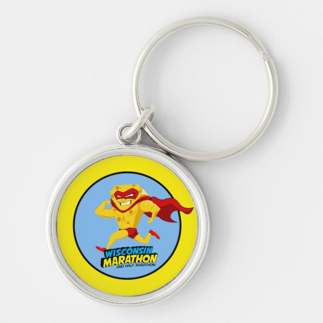 Wisconsin Marathon Race Day Key Ring (Front)