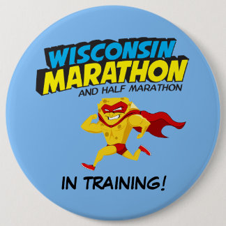 Wisconsin Marathon Training 6 Cm Round Badge