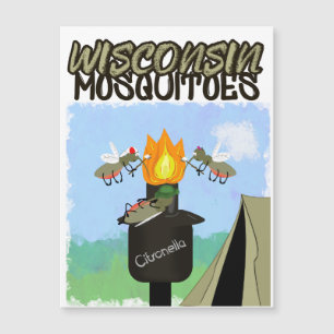 Wisconsin Mosquitoes Cartoon - Camping by Tiki