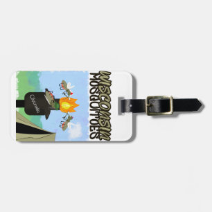 Wisconsin Mosquitoes Cartoon - Camping by Tiki Luggage Tag