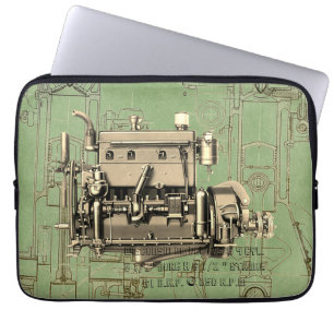 Wisconsin Motor Milwaukee Wisconsin gas engine B-3 Laptop Sleeve