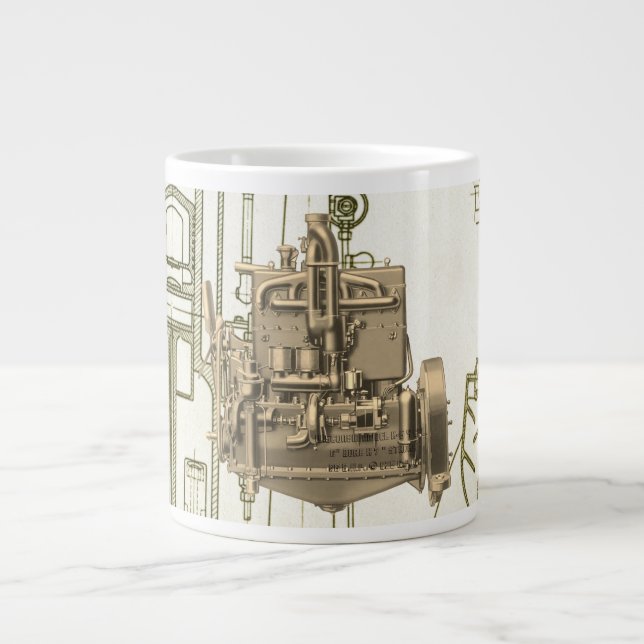 Wisconsin Motor Milwaukee Wisconsin gas engine  K5 Large Coffee Mug (Front)