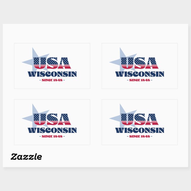 Wisconsin My Home State Sticker (Sheet)