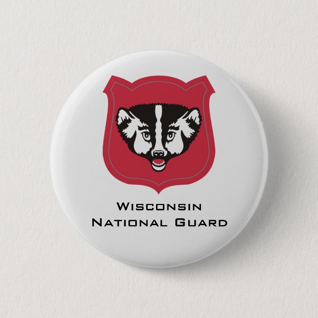 Wisconsin National Guard Insignia - Customised 6 Cm Round Badge (Front)