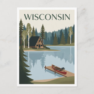 Wisconsin Northwoods Minocqua Postcard
