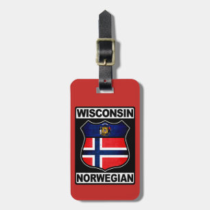 Wisconsin Norwegian American Luggage Tag Template