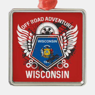 Wisconsin Off Road Adventure 4x4 Trail Mudding Metal Ornament
