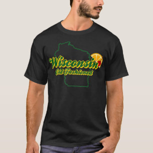 Wisconsin Old Fashioned Green Bay Green and Gold T-Shirt