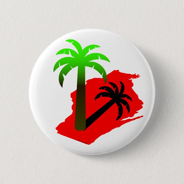 Wisconsin Palm Tree 6 Cm Round Badge (Front)