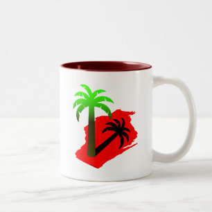 Wisconsin Palm Tree Two-Tone Coffee Mug