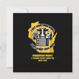 Wisconsin Picnic Cow Beer, Cheese & Accordion Invitation