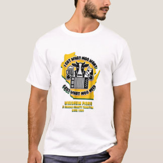 Wisconsin Picnic Cow Beer, Cheese & Accordion T-Shirt