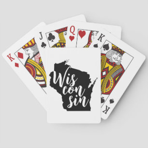 Wisconsin Playing Cards in Black and White