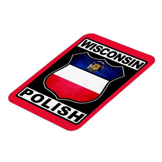 Wisconsin Polish American Magnet (Left Side)