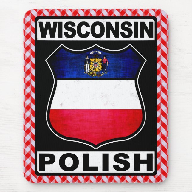 Wisconsin Polish American Mousemat (Front)