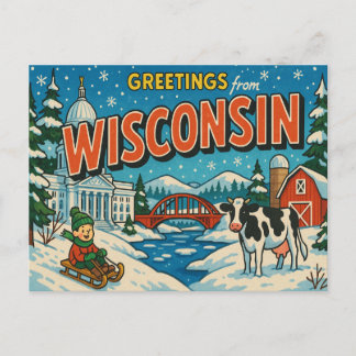 WISCONSIN Postcard