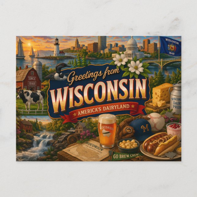 Wisconsin Postcard (Front)