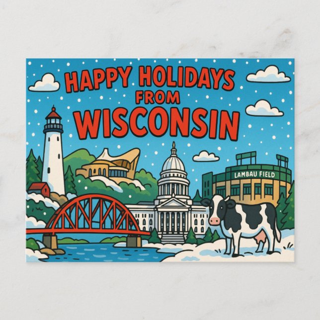 WISCONSIN Postcard (Front)