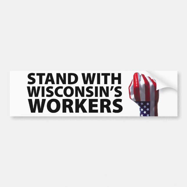 Wisconsin Protests Bumper Sticker (Front)