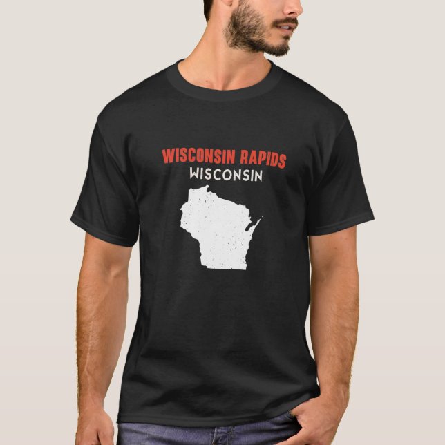 Wisconsin Rapids USA State America Travel Montanan T-Shirt (Front)