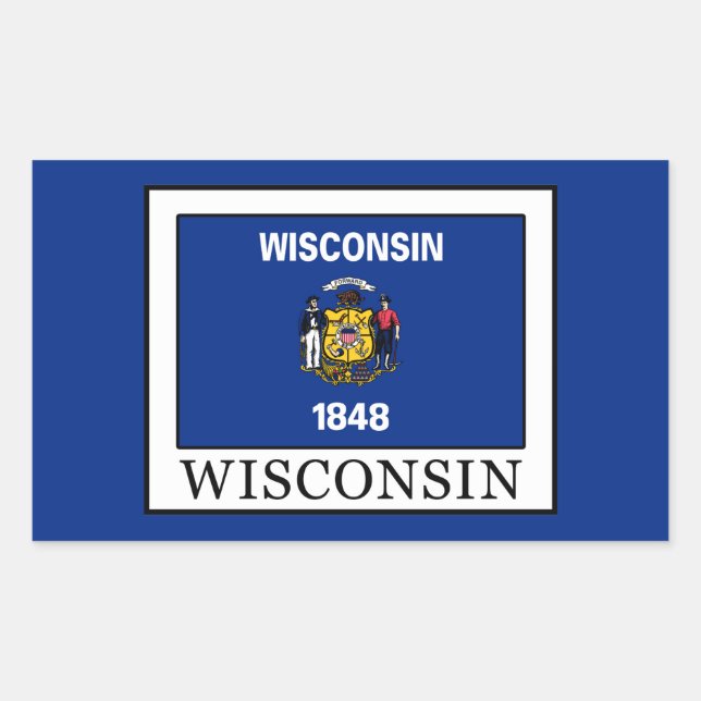 Wisconsin Rectangular Sticker (Front)