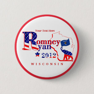Wisconsin Romney and Ryan 2012 Button Customise 2