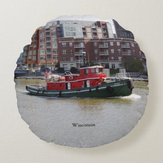 Wisconsin round pillow (Front)