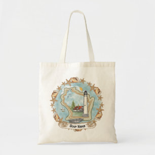 Wisconsin Shells Lighthouse Tote Bag