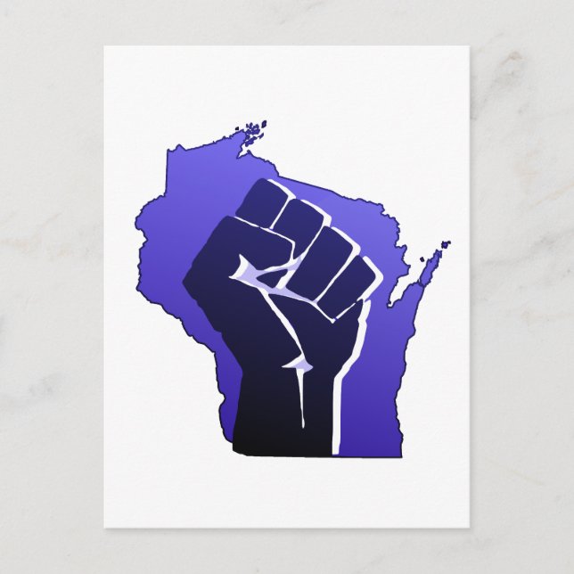 Wisconsin Solidarity Fist Postcard (Front)
